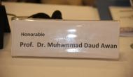 Name Tag of Honourable Prof. Dr. Dawood Awan