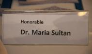 Name tag of Dr. Maria Sultan