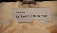 Name Tag of Honourable Dr Farid-ud-Din Khan