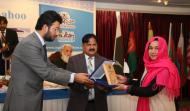 Sahibzada Sultan Ahmad Ali, Dr. Ashfaq Rana, Presenting Shield to Dr. Aalia Sohail Khan