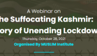 A Webinar on The Suffocating Kashmir: A Story of Unending Lockdown