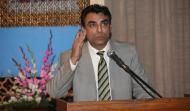 Stage Secy, Renowned TV Anchor Faisal Rehman in Mehfil Kalam-e-Iqbal