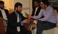 Sahibzada Sultan Ahmed Ali giving interview