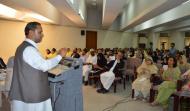 Former Prime Minister Azad Jammu & Kashmir, Sardar Attique Ahmed Khan delivering the memorial lecture